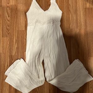 Elegant White Tank Top Jumpsuit size small!